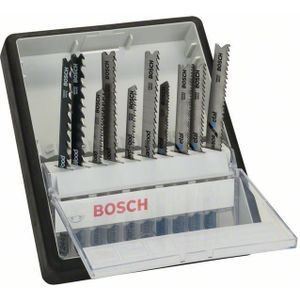 Bosch Professional 10-delige decoupeerzaagbladenset Robust Line (Wood and Metal voor het zagen in hout en metaal, accessoire decoupeerzaag)