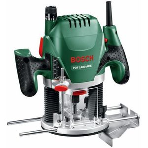Bosch bovenfrees POF 1400 ACE (1400 W, 3x Spantang, Frees, Parallelaanslag, Zuigadapter, In Koffer)