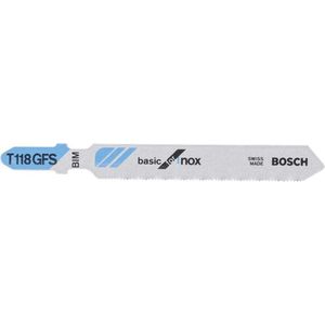 Bosch decoupeerzaagbladen [5x] - T118GFS - RVS -  2608636496
