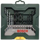 Bosch X-Line - Boorset 15-delig - Voor Hout, Metaal en Steen - Met Opbergdoos