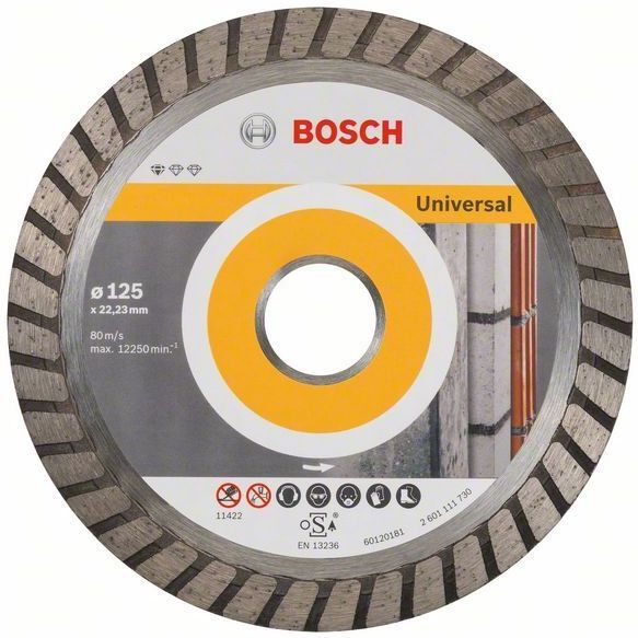 Bosch - Diamantdoorslijpschijf Standard for Universal Turbo 125 x 22,23 x 2 x 10 mm