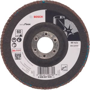 Bosch - Lamellenschuurschijf Best for Inox 125 mm, 22,23 mm, 60, 12.250 o.p.m.