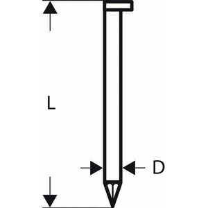 Bosch Accessoires D-kopstripnagel SN34DK 80G 3,1 mm, 80 mm, verzinkt, glad 3000st - 2608200008