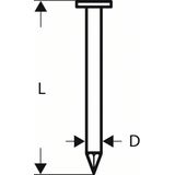 Rundkopf-Streifennagel SN21RK 80G 3,1 mm, 80 mm, verzinkt, glatt, 3000er-Pack - Bosch