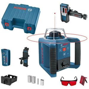 Bosch Professional rotatielaser GRL 300 HV (rode straal, laserontvanger LR 1, werkbereik: tot max. 300 m (diameter), in transportkoffer)
