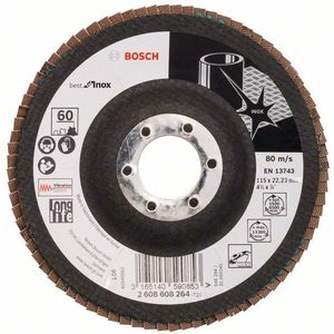 Bosch - Lamellenschuurschijf Best for Inox 115 mm, 22,23, 60