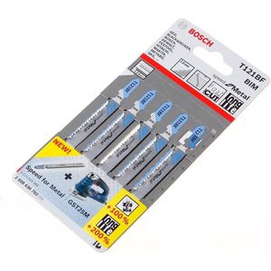 Bosch Professional 5x decoupeerzaagblad T 121 BF Speed for Metal (voor Stalen platen, accessoires Decoupeerzaag)