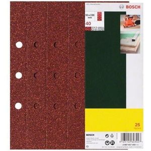 Bosch Accessoires 25-delige schuurbladenset voor vlakschuurmachines 93X230 K240 - 2607017108