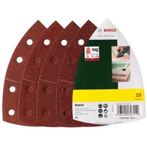 Bosch - Schleifpapierset - 25 Stücke - Körnung: 80, 120, 180, 40 - 62 mm x 102 mm (2607017112)
