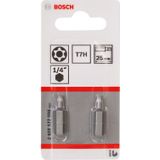 Bosch Security-Torx-schroevenbit, extra hard T7H, 25 mm, verpakking van 2 stuks, 2608522006 T7H T 7