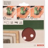 Bosch - 2609256A25 - Excenterschuurpapier - Geperforeerd - Korrelgrootte 180 - Ø 125 mm - 5 Stuks