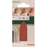 Bosch - Deltaschuurpapier - Ongeperforeerd - Korrelgrootte 240 - 5 Stuks