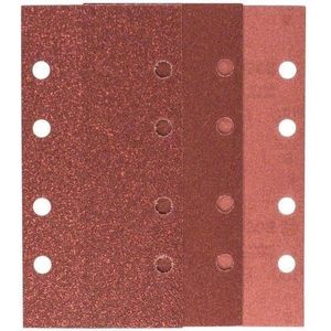 BOSCH Schuurpapier 93x185,3xG60/4xG120/3xG180,8 gaten (10 stuks) 2609256A86