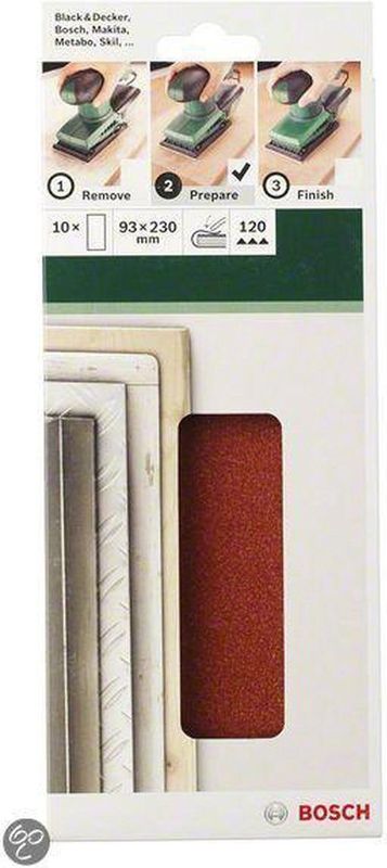 Bosch - 2609256B07 - Schuurpapierset - Geperforeerd - Korrelgrootte 60, 120, 180 - 1 set