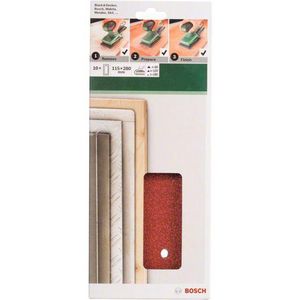 Bosch Professional DIY schuurblad (voor vlakschuurmachine verschillende materialen, 10 stuks, 115 x 280 mm) Korrelgrootte 60/120/180