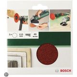 Bosch - 2609256B39 - Schuurpapier - Ongeperforeerd - Korrelgrootte 120 - Ø 115 mm - 5 Stuks