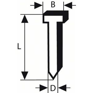 Nagel met verzonken kop SK64 20NR, 63 mm roestvrij staal 2000 stuk(s) Bosch Accessories 2608200536