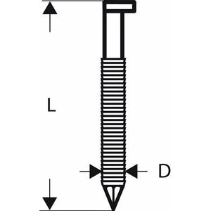 Bosch Accessoires D-kopstripnagel SN34DK 100R 3,1 mm, 100 mm, blank 2000st - 2608200050