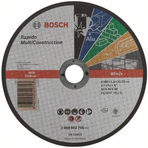 BOSCH Doorslijpschijf recht RMC ACS 46 V BF, 180 mm, 1,6 mm 2608602766