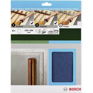 Bosch Accessoires Handschuurbladset | Metaal | 230X280 | mm | 6-delig - 2609256C43