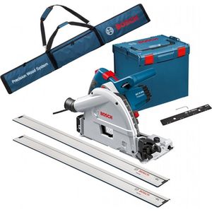 Bosch Blauw GKT 55 GCE invalzaag | 2x geleiderails | in L-Boxx - 0615990EA8