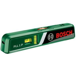 Bosch laser waterpas PLL 1 P met wandhouder (laserlijn voor flexibel uitlijnen op muren en laserpunt voor gemakkelijk overbrengen van hoogte)