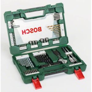Bosch 83-delige V-Line titanium set voor boren en schroeven (met rolvorksleutel, voor hout, steen en metaal, accessoire boor- en schroefgereedschap)