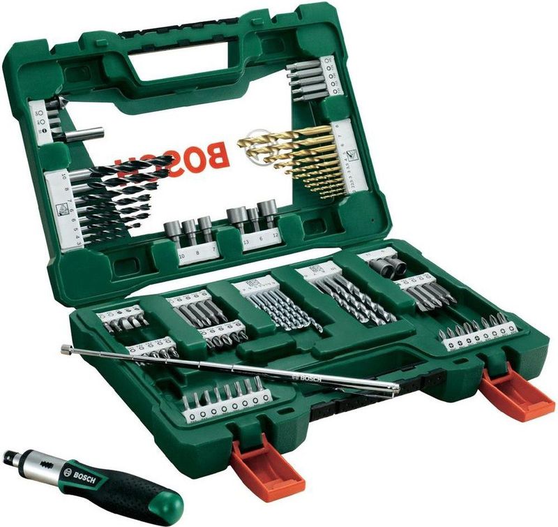 Bosch V-Line Boor- en Schroefbitset - Titanium - 91-delig - Voor Hout, Metaal en Steen