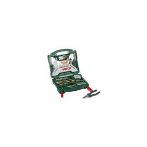 Bosch X-Line borenset - 70-delig - Titanium Plus Serie - Voor hout, metaal en steen - Met gratis handgereedschap