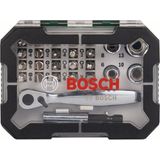Bosch - 26-delige Schroefbit- en Ratelschroevendraaierset - Accessoires - Inclusief Opbergkoffer