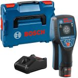 Bosch Professional 12V System wandscanner D-tect 120 (12V-accu, max. detectiediepte kunststof buizen/houten stijlen/stroomleiding/ferrometaal/non-ferrometaal: 60/38/60/120/120 mm, in L-BOXX)