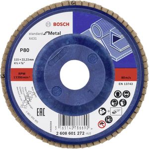 Bosch Accessoires 1 Lamellenschijf 115 X431, Standard for Metal recht, kunststof, 80 - 2608601272