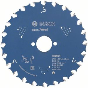 Bosch Cirkelzaagblad - Expert Wood - 165 X 30 X 2,6 Mm - T24 - 2608644025