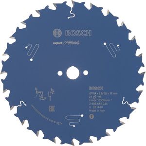 Bosch Accessoires Cirkelzaagblad expert for Wood 184x16x2.6/1.6x24 T - 2608644035