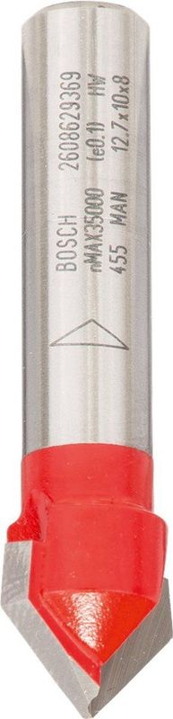Bosch - V-groeffrees - 8 mm - 12,7 mm - 10 mm - 44,5 mm - 90°