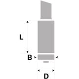 Bosch Kantenfrees - 8 M - D1 12,7 M - L 40 M - G 84 Mm