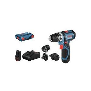 Bosch Professional GSR 12V-15 FlexiClick 06019F6000 Accu-schroefboormachine 12 V 2 Ah Li-ion Incl. 2 accus, Incl. lader, Incl. accessoires, Incl. koffer