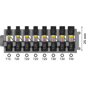 Bosch - Accessories 2608522322 2608522322 Sechsrund-Bit t 15, t 20, t 25, t 30, t 40 1 Set