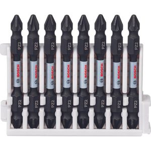Bosch - pro Impact Schrauberbit mit Doppelklingen und Pick and Click-Einsätzen PZ2 65 mm 8-tlg. - 2608522338