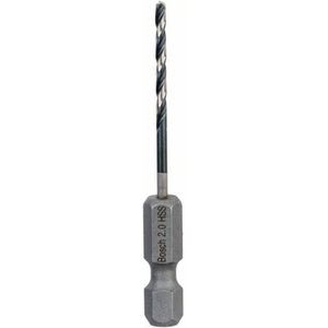 BOSCH Spiraalboor met zeskantschacht HSS 2,0 mm 2 x 24 x 60 mm 2608577045