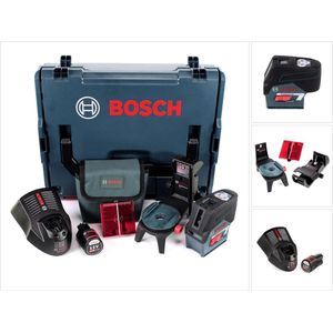 Bosch GCL 2-50 C 12V Li-Ion Accu Kruislijnlaser In Etui Set (1x 2.0Ah Accu) In L-Boxx - 20m