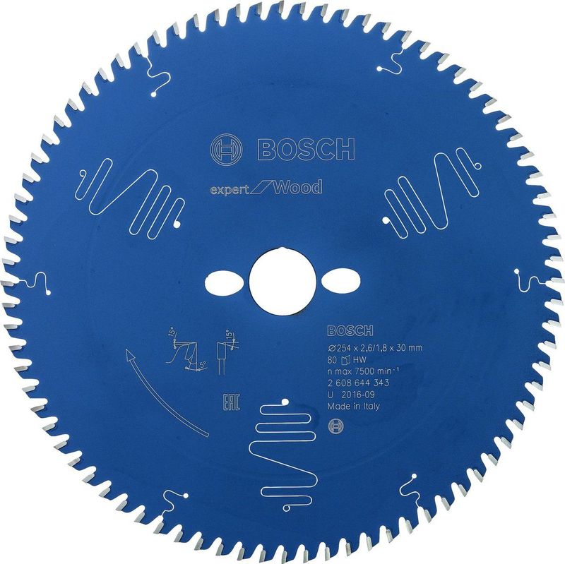 Bosch - Cirkelzaagblad - 254 mm - 80 Tanden - Microteq-tanden