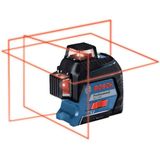 Bosch Professional bouwlaser GLL 3-80 (rode laser, binnenafwerking, werkbereik: tot max. 30 m, 4x batterij, AA, in transportkoffer)