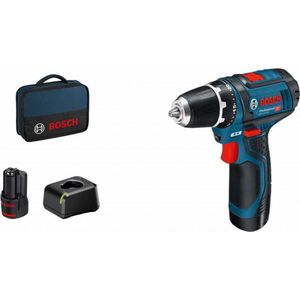 Bosch - GSR 12V-15 - Accuschroefboormachine - 12V - 2x 2,0 Ah