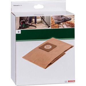 Bosch Accessories 5x papieren filterzakken (accessoires voor stofzuiger Universal Vac 15)