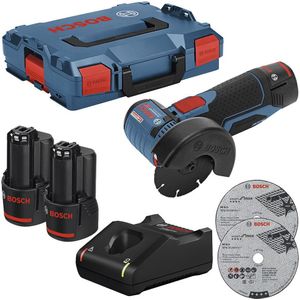 Bosch GWS 12V-76 Professional - Winkelschleifer - 76 mm - 2 Akkus - 12 V (06019F200B)