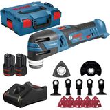 Bosch GOP 12V-28 12V Li-Ion Accu Multitool set (2x 3.0Ah Accu) + 12 Delige Accessoireset In L-Boxx