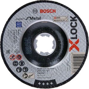 Bosch X-LOCK Doorslijpschijf 125x2,5mm Exp. For Metal Gebogen