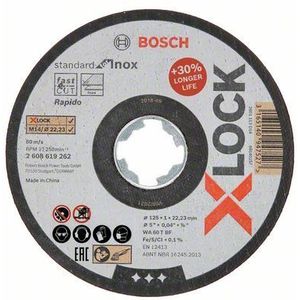 Bosch Accessoires X-LOCK Slijpschijf Standard for Inox 125x1x22.23mm, recht - 25 stuk(s) - 2608619262