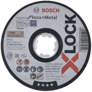Bosch Accessoires X-LOCK Slijpschijf Expert for Inox & Metal 115x1x22.23mm, recht - 1 stuk(s) - 2608619263